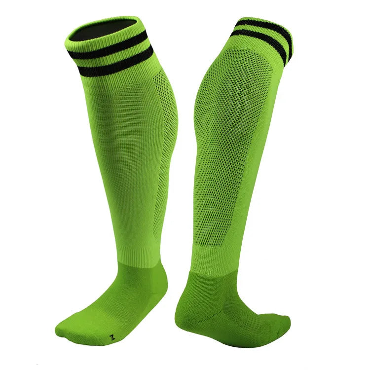 Custom Knee-High Sports Socks | Non-Slip Towel Bottom & Nylon/Cotton | 500-Piece MOQ | Team Sports