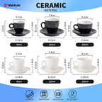 Custom Porcelain Espresso Cups with Logo | MOQ 50 Sets