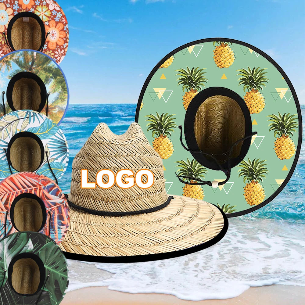 Custom Natural Grass Wide Brim Hats | 50-Piece MOQ & 5-Day Lead Time | Beach & Lifeguard Sun Hats