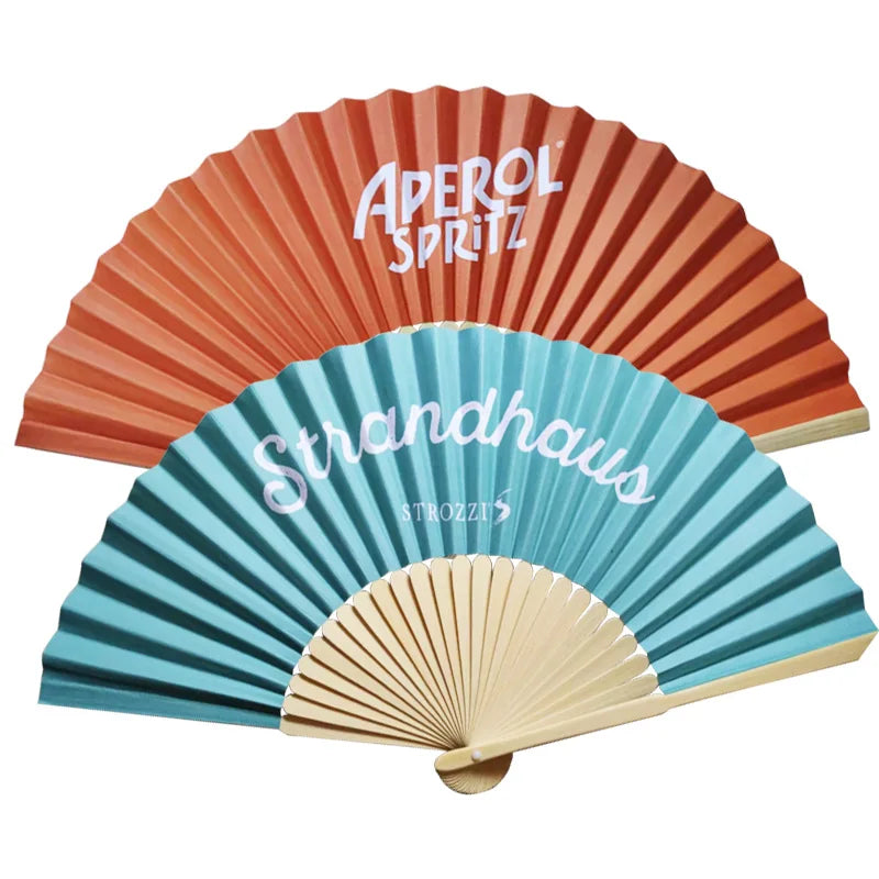 Wholesale Custom Bamboo Fabric Folding Hand Fan for Favors