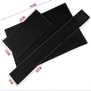 Custom PVC Bar Mat with Logo | Black, MOQ 500
