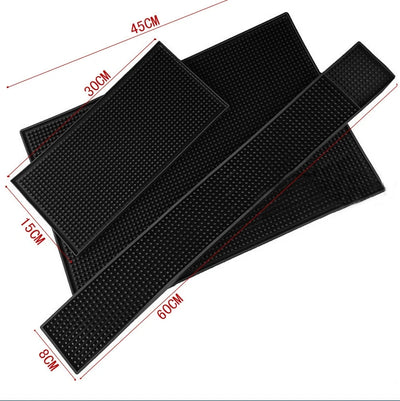 Custom PVC Bar Mat with Logo | Black, MOQ 500