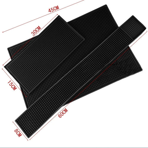 Custom PVC Bar Mat with Logo | Black, MOQ 500
