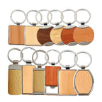 Custom Engraved Wood Keychain | Walnut Wood Key Holder | Bulk Wholesale