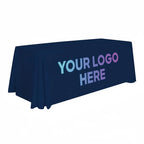 Custom Full Drape Tablecloths with Logo | Wrinkle Resistant | Factory Direct