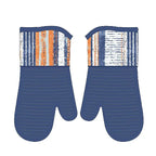 Printed Oven Mitts | Cotton Silicone Heat Resistant Gloves