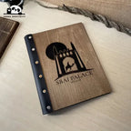 Custom Engraved Wooden Menu Holder | Restaurant Menu Folder | Premium Hospitality