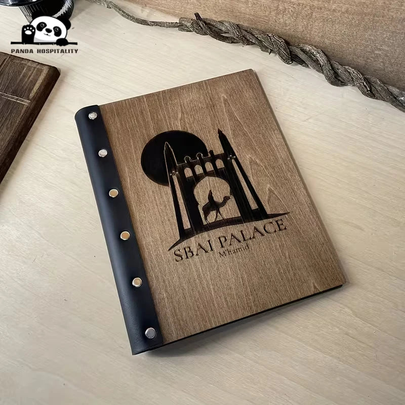 Custom Engraved Wooden Menu Holder | Restaurant Menu Folder | Premium Hospitality