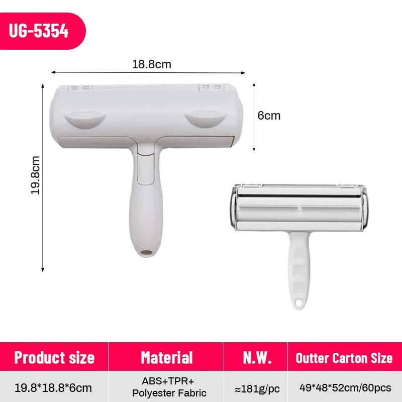 Custom Pet Hair Remover Roller Self-Cleaning ABS Steel | Wholesale Dog Cat Fur Brush OEM