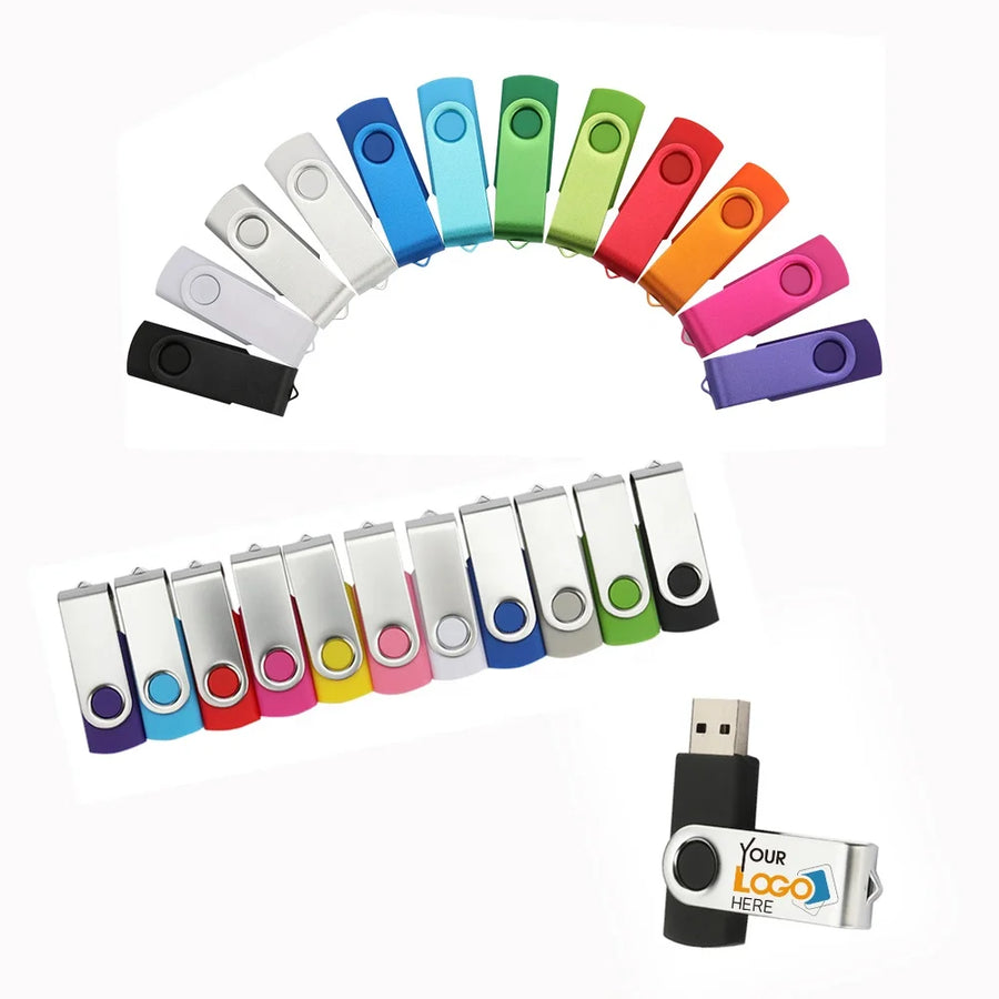Custom Swivel USB Flash Drive for Everyday Storage and Branded Use