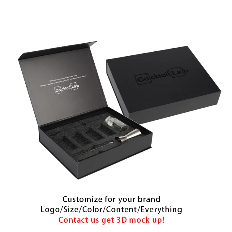 Custom Rigid Gift Boxes with Logo | MOQ 500 | Magnetic Closure