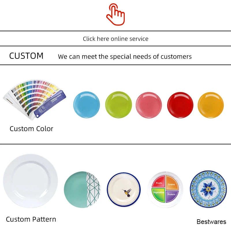 Custom Melamine Dinner Plates | Nordic Style Decal Printing