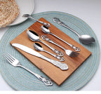 Baroque Gold Flatware Set 18/0 Stainless Steel for Weddings