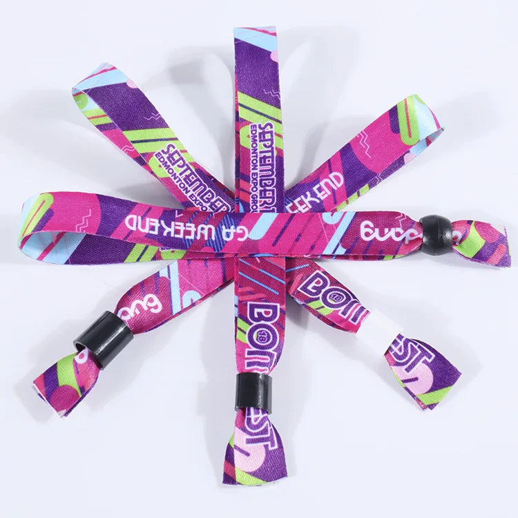 Custom Polyester Festival Wristbands | RFID/NFC | 100 MOQ | Free Samples | Events