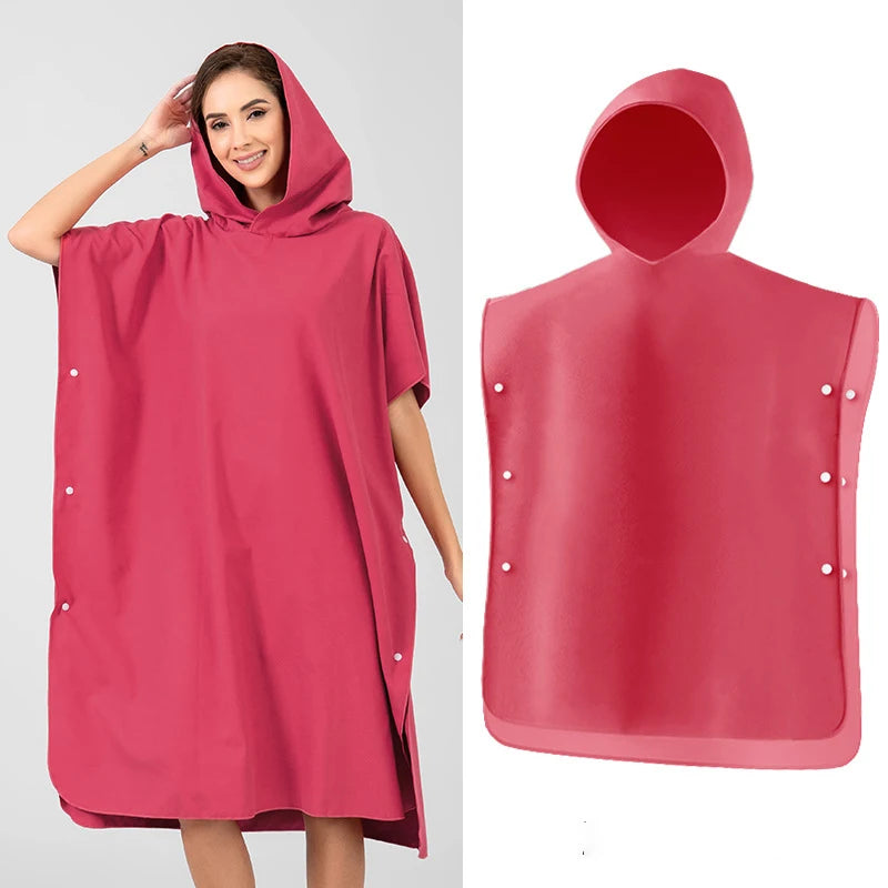 Custom Synthetic Anti-Odor Beach Changing Robe Poncho