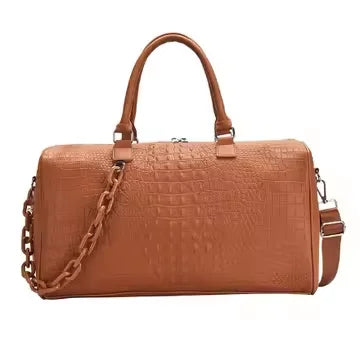 Custom PU Leather Duffel Bag with Logo | MOQ 3 Pcs
