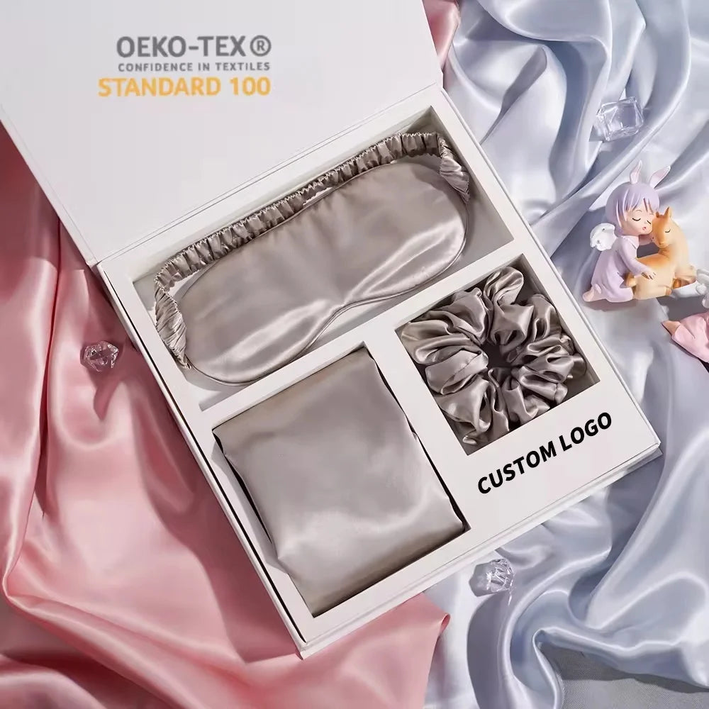 Custom 6A Grade Silk Gift Set with Logo | 2 MOQ