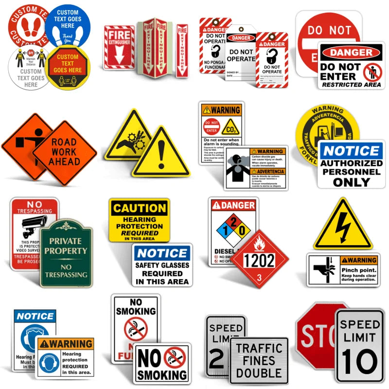 Custom Aluminum Safety Sign | 500 Pcs MOQ EGP Reflective Warning Sign