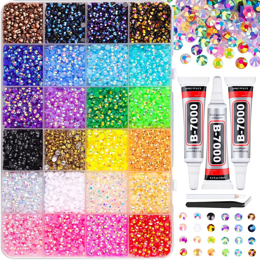 40 Color Resin Rhinestone Set 3mm | 14 Facets | DIY Nail Art Craft