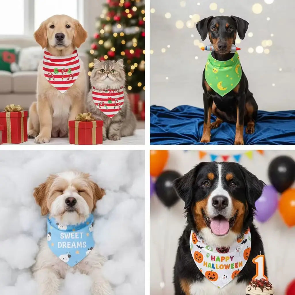 Custom Pet Bandanas | Heat Sublimation Dog Scarves