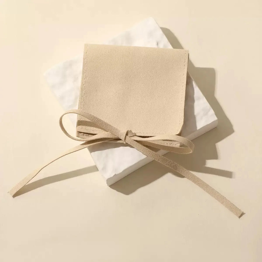 Custom Microfiber Suede Jewelry Pouch Wholesale | 50 MOQ Button Closure