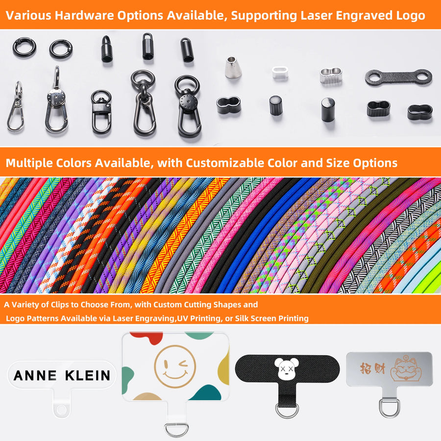 Custom Nylon Crossbody Phone Strap with Universal Tether Patch