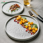 Custom Logo Stoneware Dinner Plates | Wholesale Restaurant MOQ 50