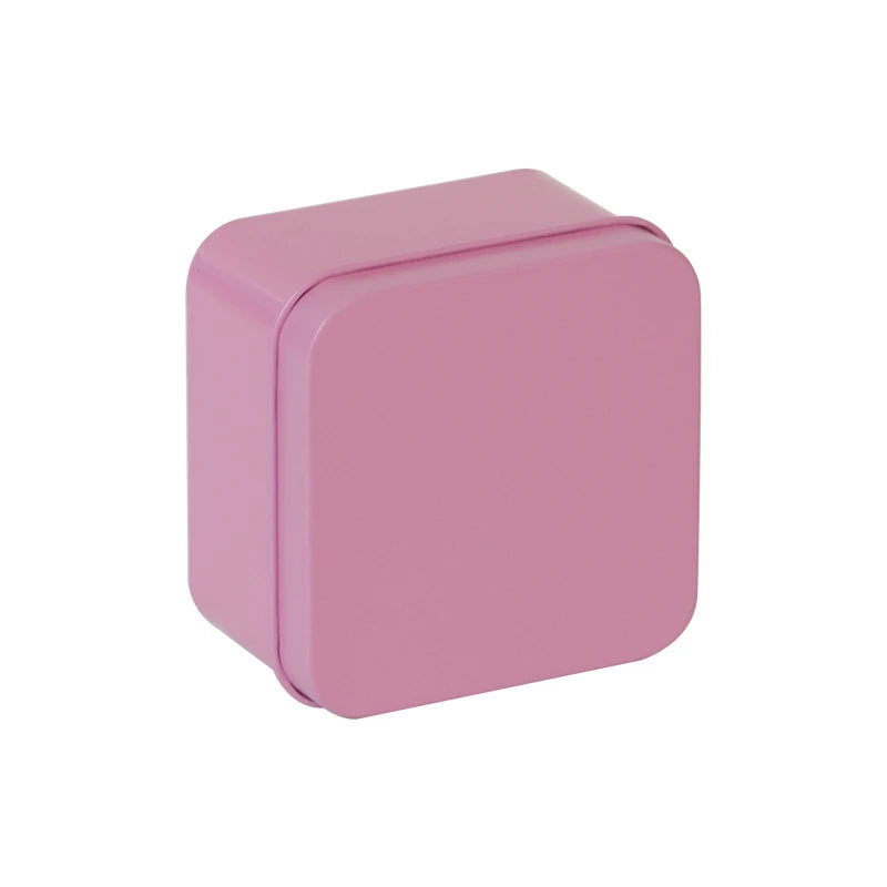 Mini Square Gold Tinplate Metal Box | Embossed Design | Custom Packaging | 100 MOQ