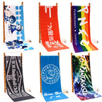 Custom Sublimated Microfiber Beach Towel: 400-500GSM, Full-Color Digital Print, Quick-Dry