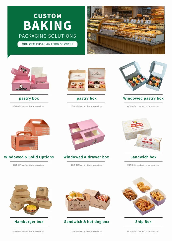 Custom Fast Food Packaging Boxes — Oil & Moisture Protection, 500 Boxes MOQ
