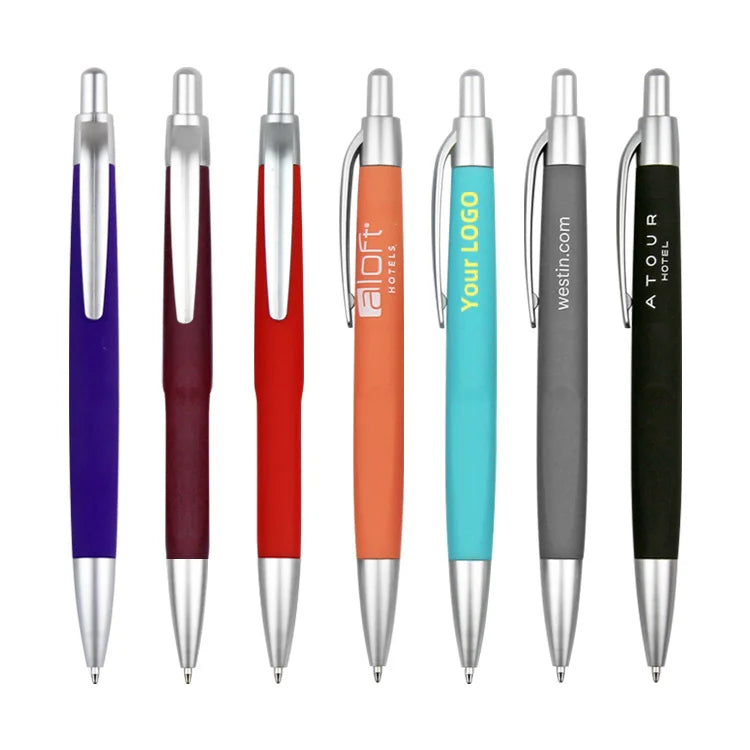 Custom Rubber Coated Pen 1.0mm | Orange Promotional Pen | 50pc MOQ