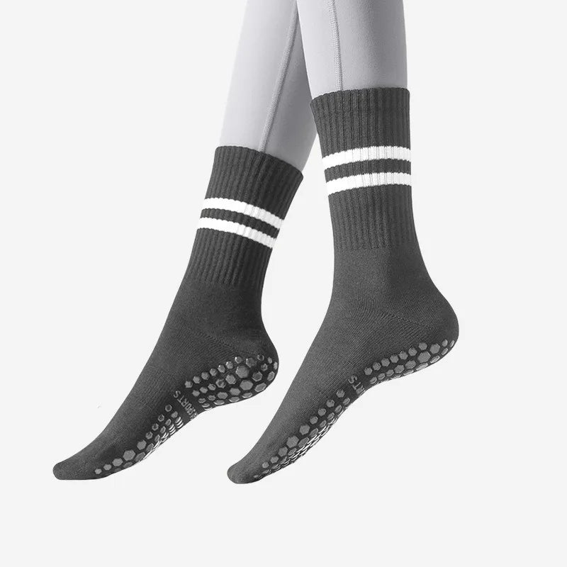 Custom Embroidered Anti-Slip Yoga Socks | Women's Grip Socks with Logo | Premium Studio Retail