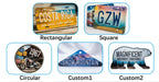 Custom Aluminum License Plates USA Size | Embossed Logo 0.3-1mm Thickness | Bulk Souvenirs