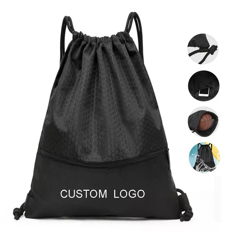 Minimalist Drawstring Backpack 420D Polyester | Custom Logo Bags for Events, Schools & Brands