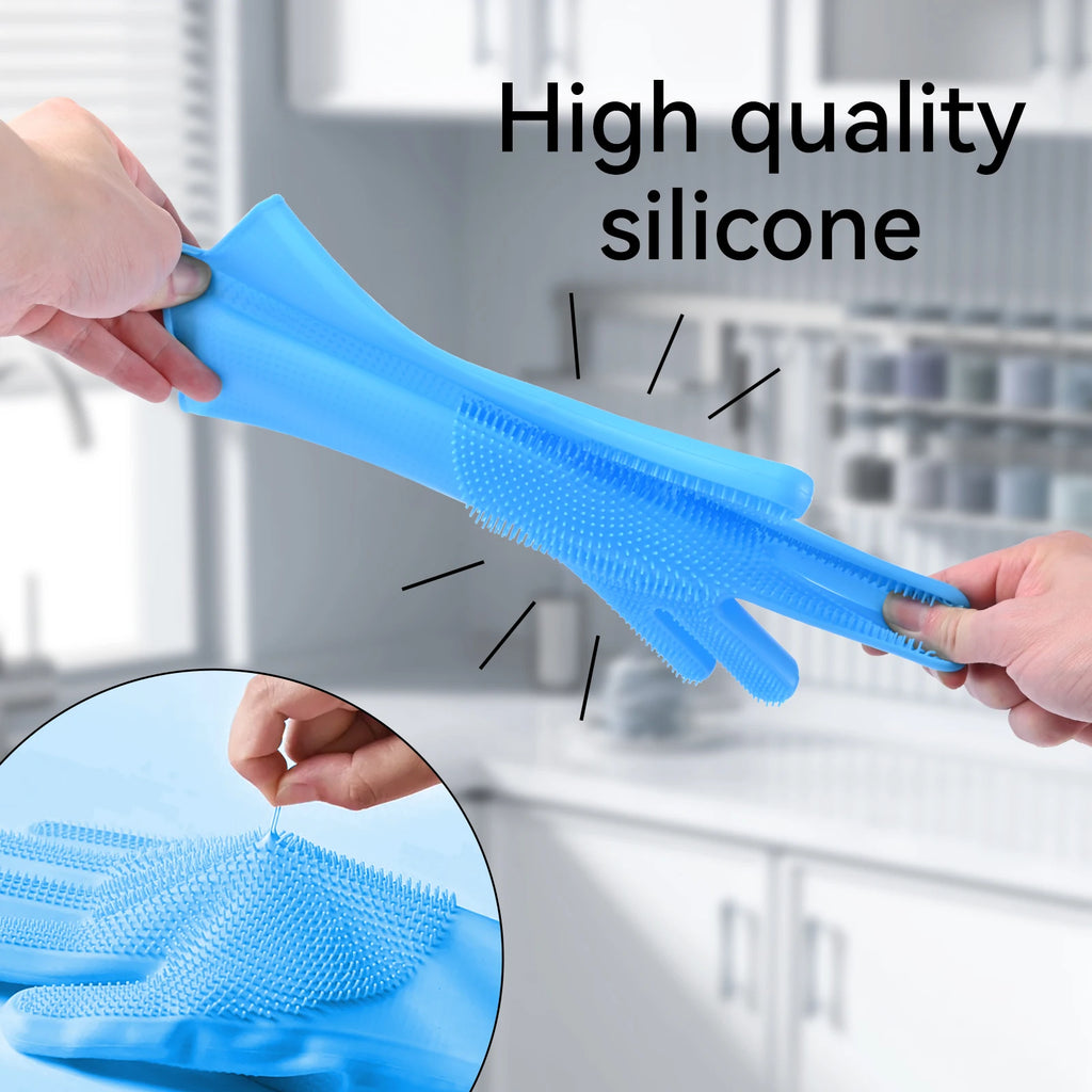 Custom Silicone Dishwashing Gloves | 600 Pcs MOQ | Waterproof Kitchen Gloves for Restaurant & Household