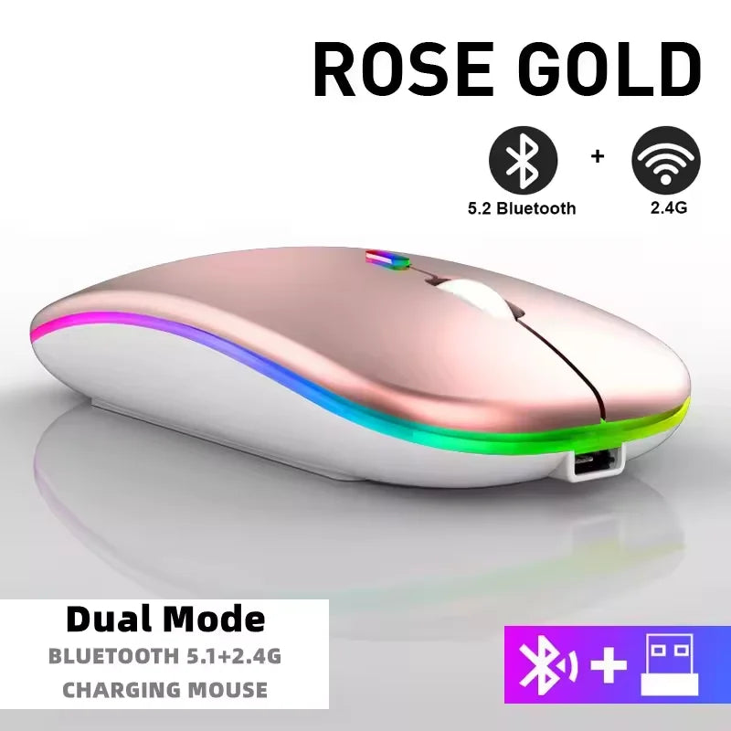 Custom RGB Wireless Mouse with Logo | MOQ 10 Pcs