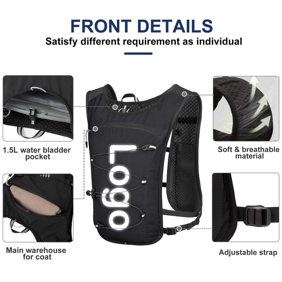 Custom Waterproof Hydration Vest with Logo | MOQ 500 pcs