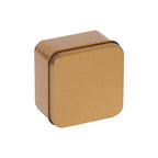 Mini Square Gold Tinplate Metal Box | Embossed Design | Custom Packaging | 100 MOQ