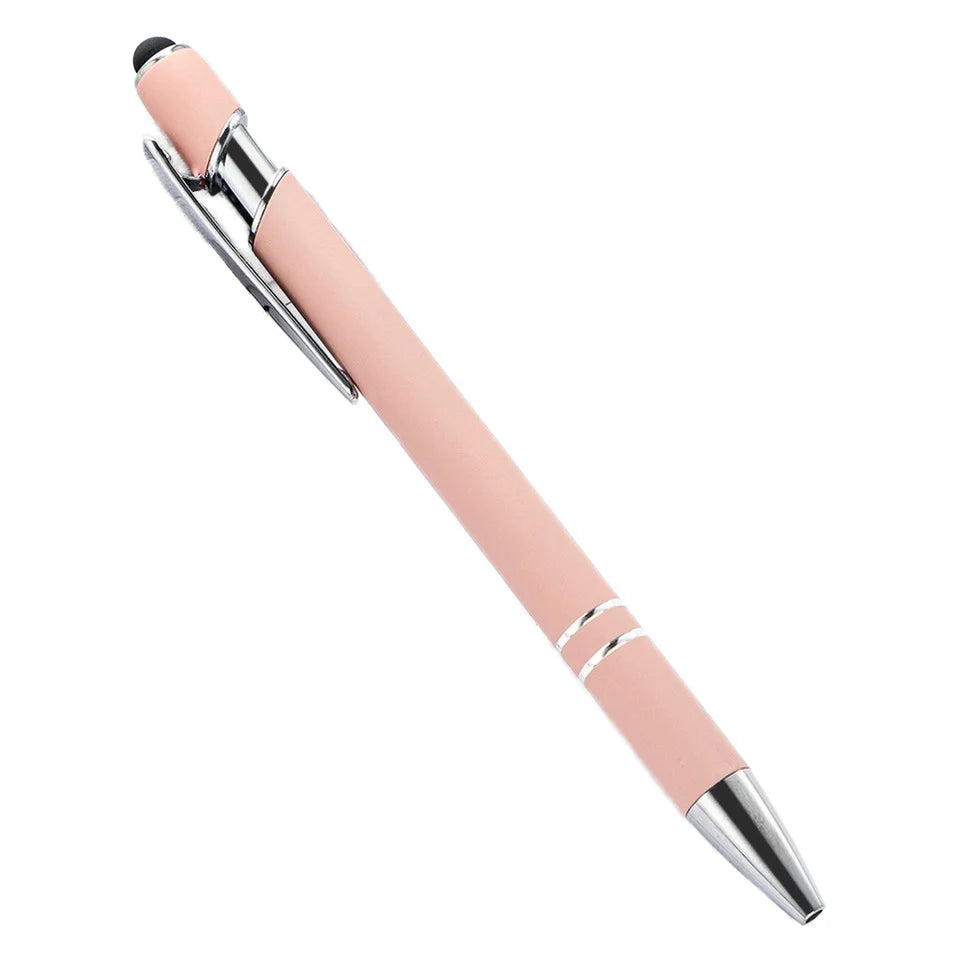Custom Metal Stylus Pen with Logo | 2-in-1 Ballpoint MOQ 100