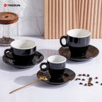 Custom Porcelain Espresso Cups with Logo | MOQ 50 Sets