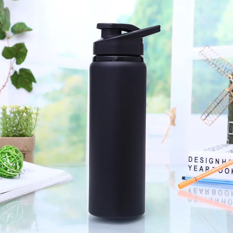 Custom Aluminum Sport Water Bottle 600ml / 750ml with Handle Lid for Logo Branding