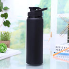 Custom Aluminum Sport Water Bottle 600ml / 750ml with Handle Lid for Logo Branding