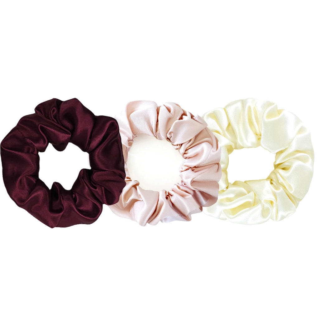 Custom Silk Scrunchies with Logo | Bulk MOQ 2 Pcs