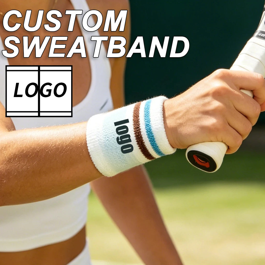 Custom Elastic Sports Wristband | Sweat-Absorbent | Breathable | 1 MOQ | Full Customization
