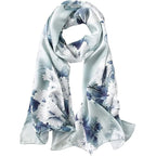 Custom 6A Mulberry Silk Geometric Scarf with Digital Print | 1-Piece MOQ & 7-Day Lead Time