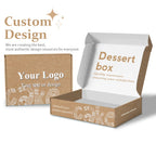 Custom Biodegradable Corrugated Box | Folding Cake Cookie Packaging | Wholesale