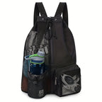 Custom Mesh Drawstring Backpack with Logo | Bulk 500