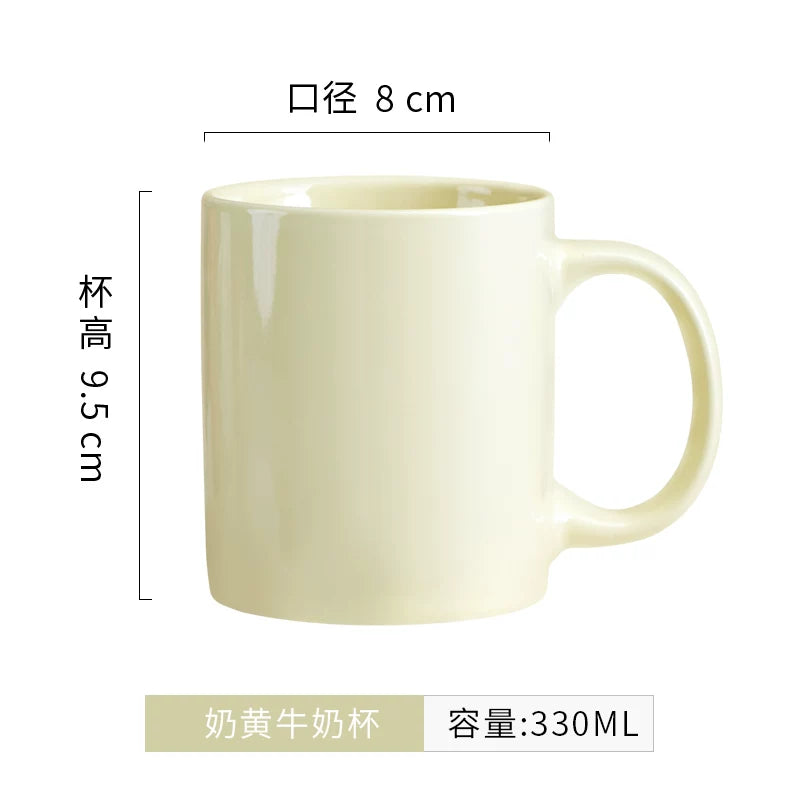 Minimalist Matte Ceramic Coffee Mug with Bamboo Lid | Customizable Logo