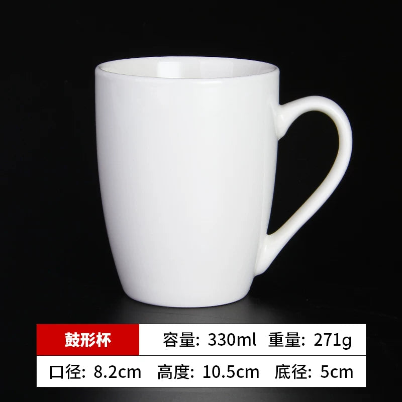 Minimalist Matte Ceramic Coffee Mug with Bamboo Lid | Customizable Logo
