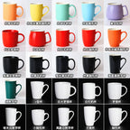 Minimalist Matte Ceramic Coffee Mug with Bamboo Lid | Customizable Logo